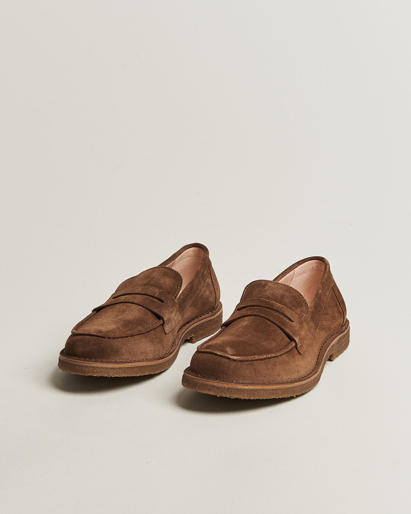 Heren | Instappers | Astorflex | Mokaflex Loafers Dark Khaki Suede