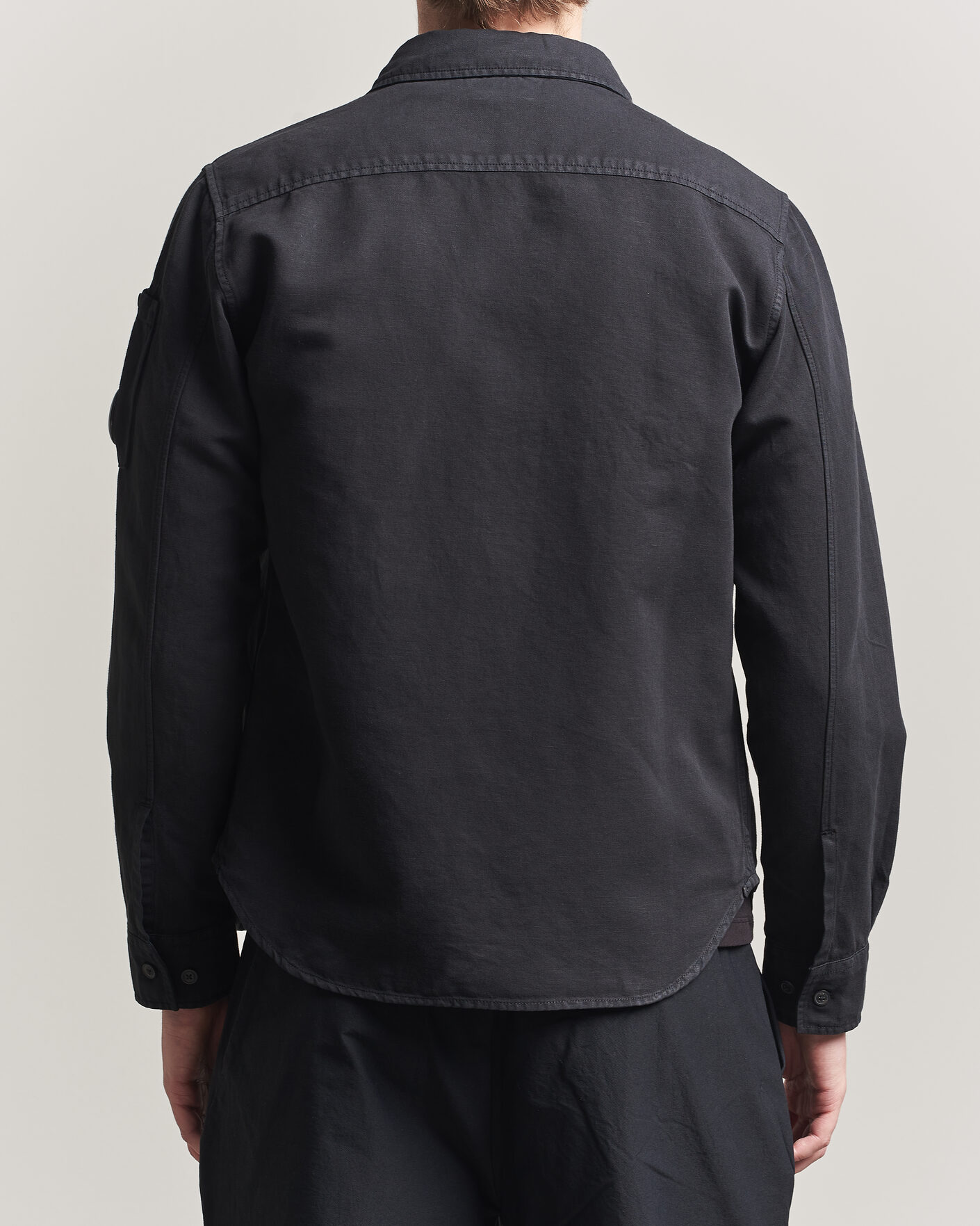 Heren | Overhemden | C.P. Company | Cotton/Linen Pocket Shirt Black