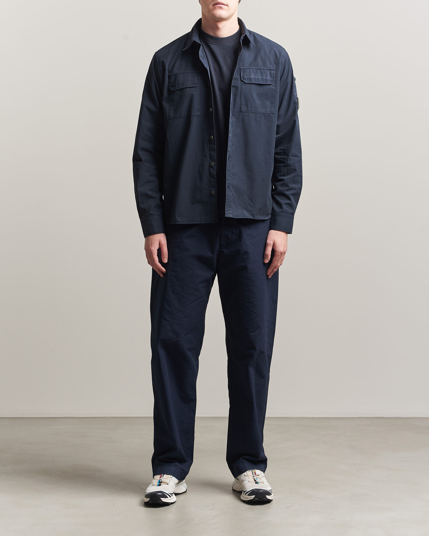Heren | Overhemden | C.P. Company | Organic Gabardine Pocket Shirt Navy