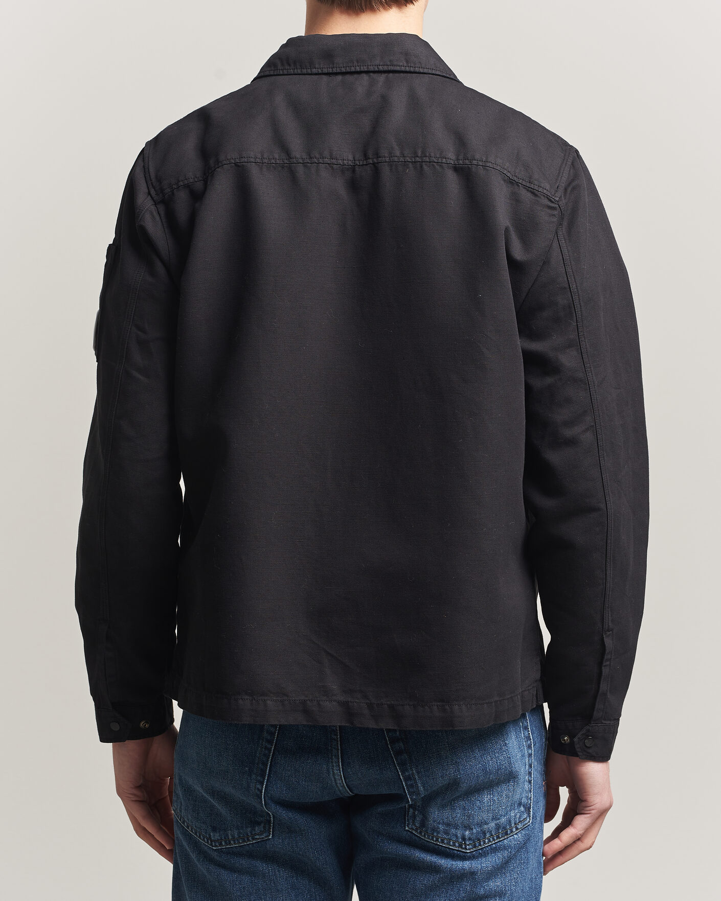 Heren | Overhemden | C.P. Company | Cotton/Linen Zip Overshirt Black