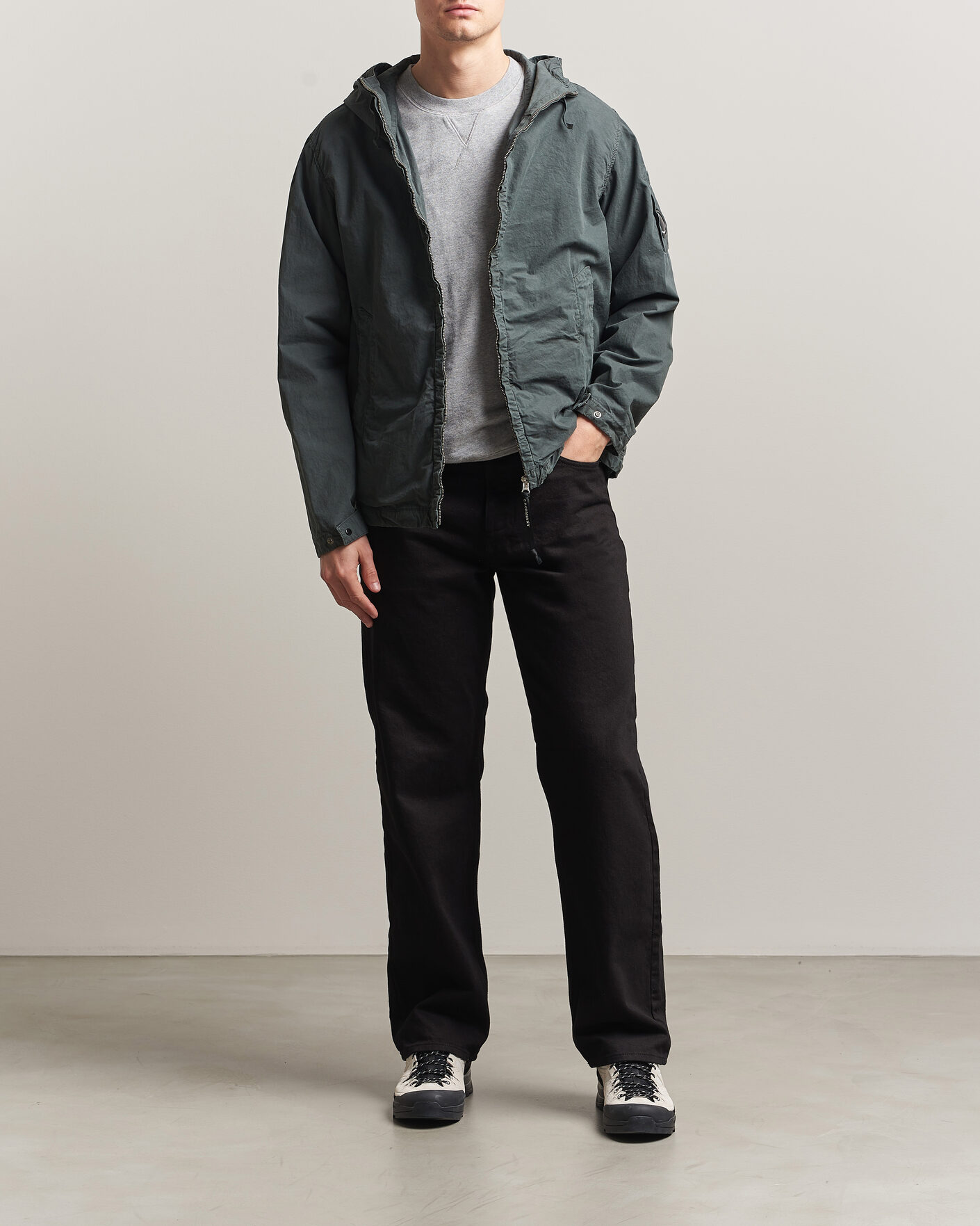 Heren | Jassen | C.P. Company | Micro Reps Hooded Jacket Dark Grey