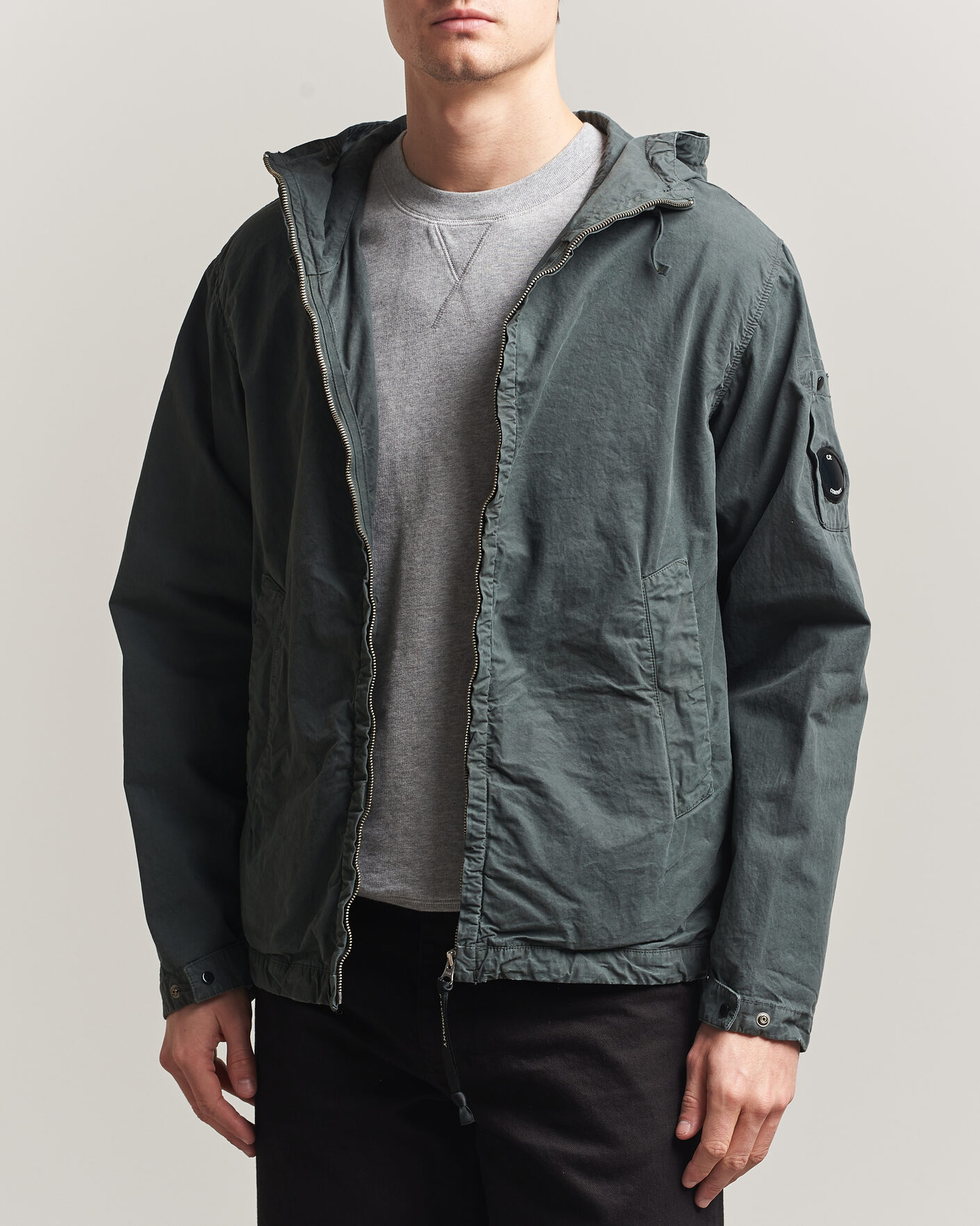 Heren | Jassen | C.P. Company | Micro Reps Hooded Jacket Dark Grey