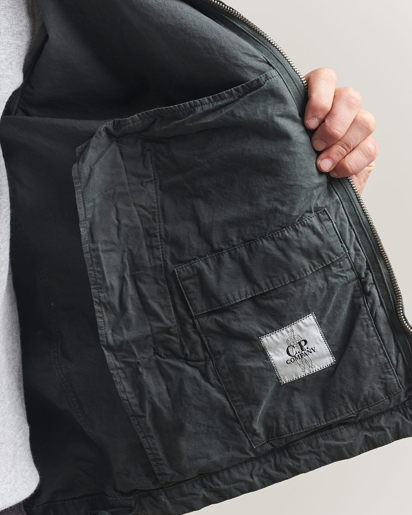 Heren | Jassen | C.P. Company | Micro Reps Hooded Jacket Dark Grey