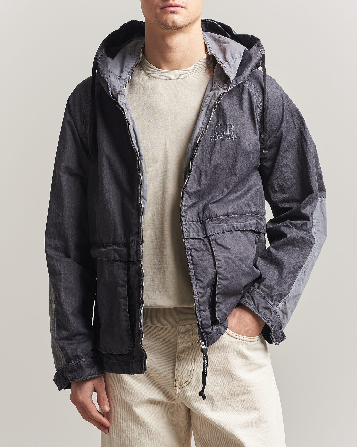 Heren | Jassen | C.P. Company | 50 Fili Wax Hood Jacket Black