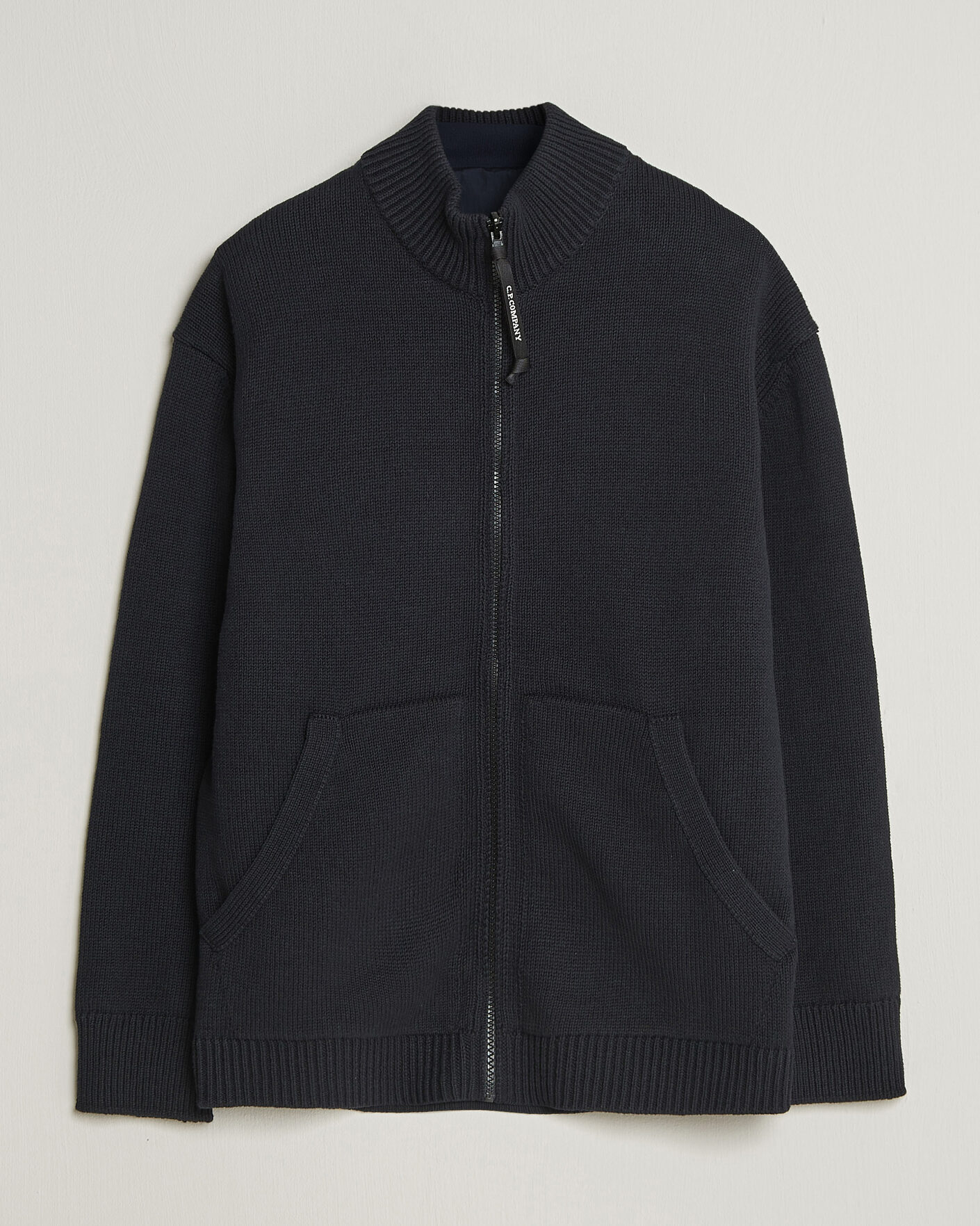 Heren | Truien | C.P. Company | Cotton Mix 2 in 1 Knitted Sweater Navy