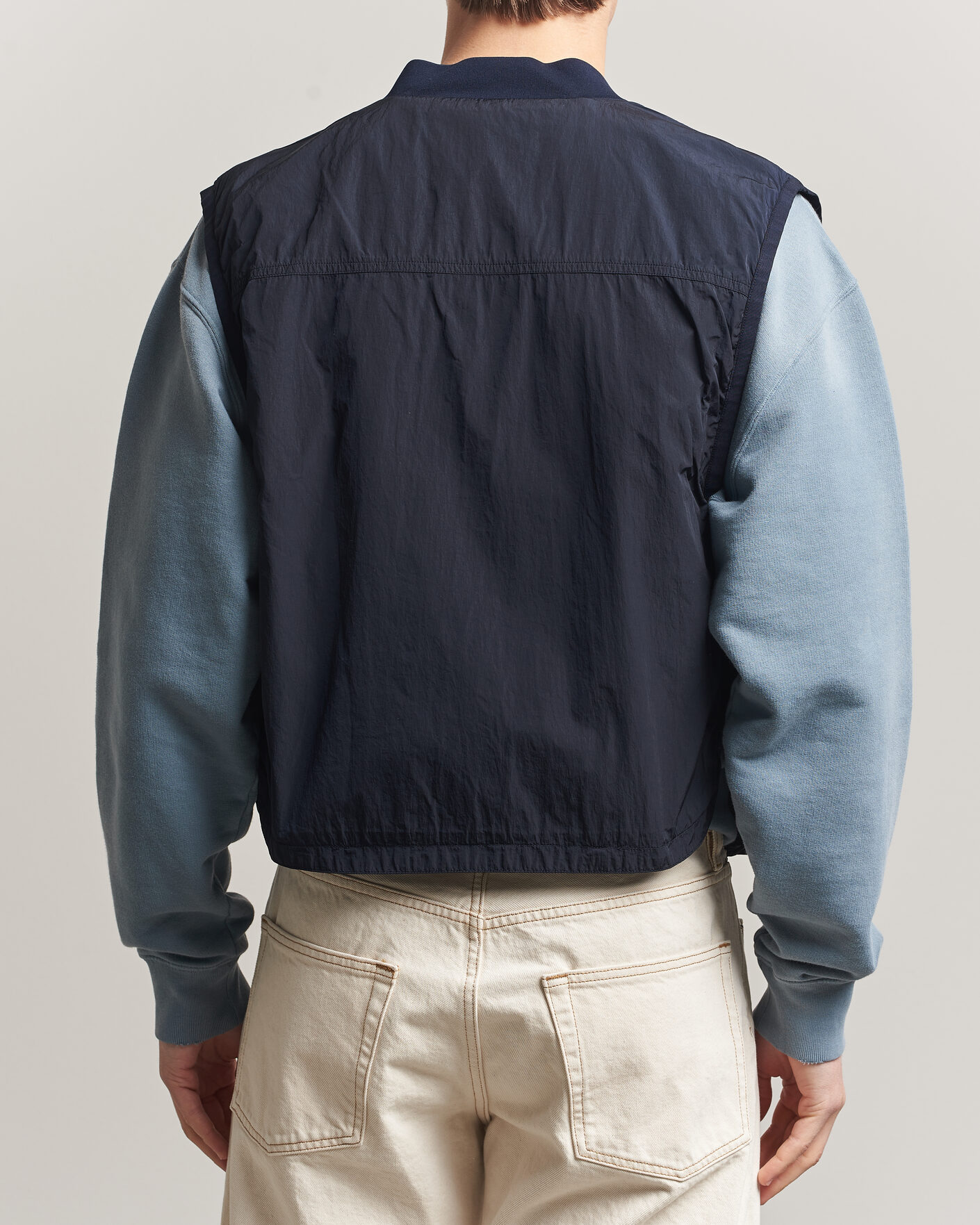 Heren | Truien | C.P. Company | Cotton Mix 2 in 1 Knitted Sweater Navy