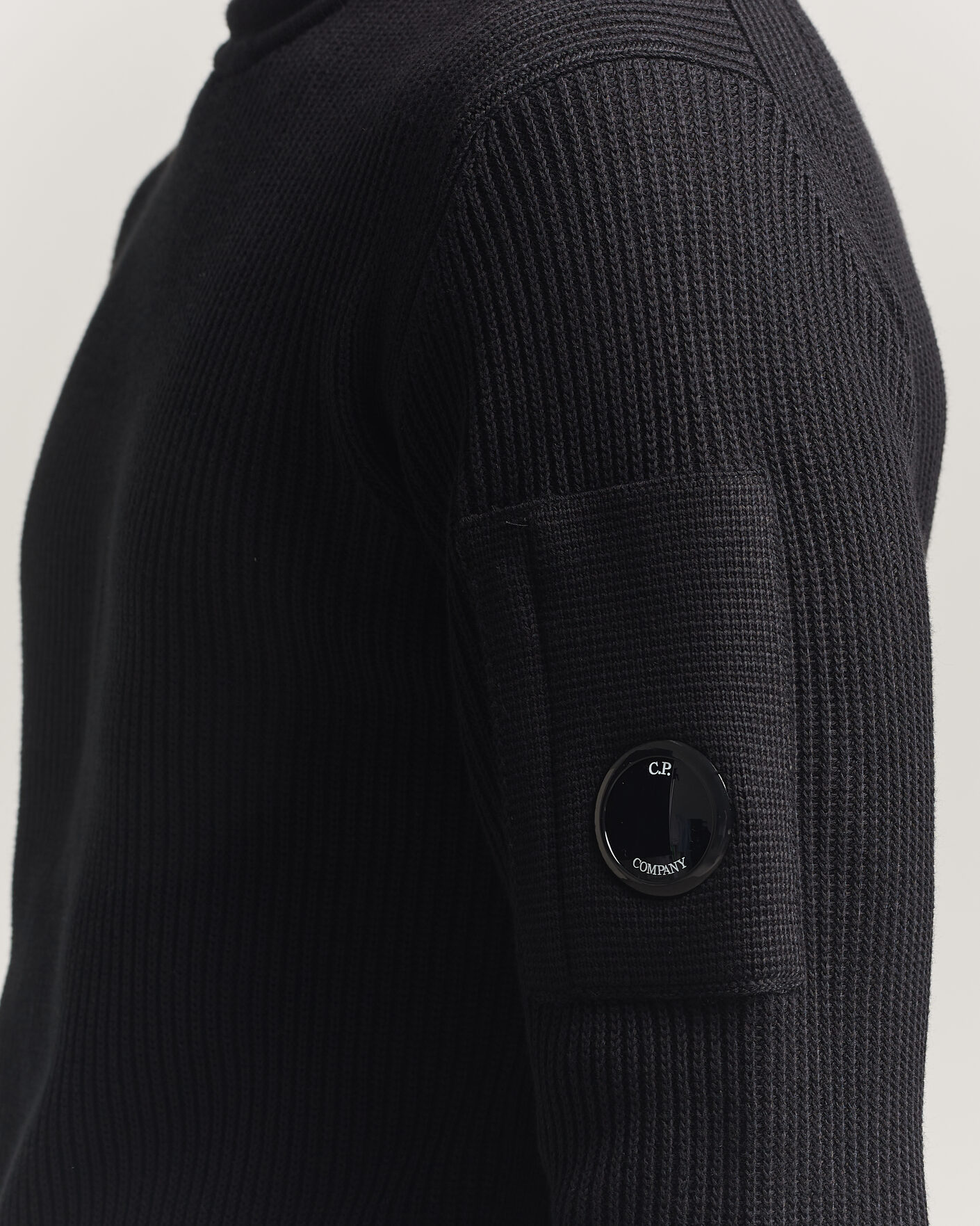Heren | Truien | C.P. Company | Sea Island Knitted Cotton Crewneck Black