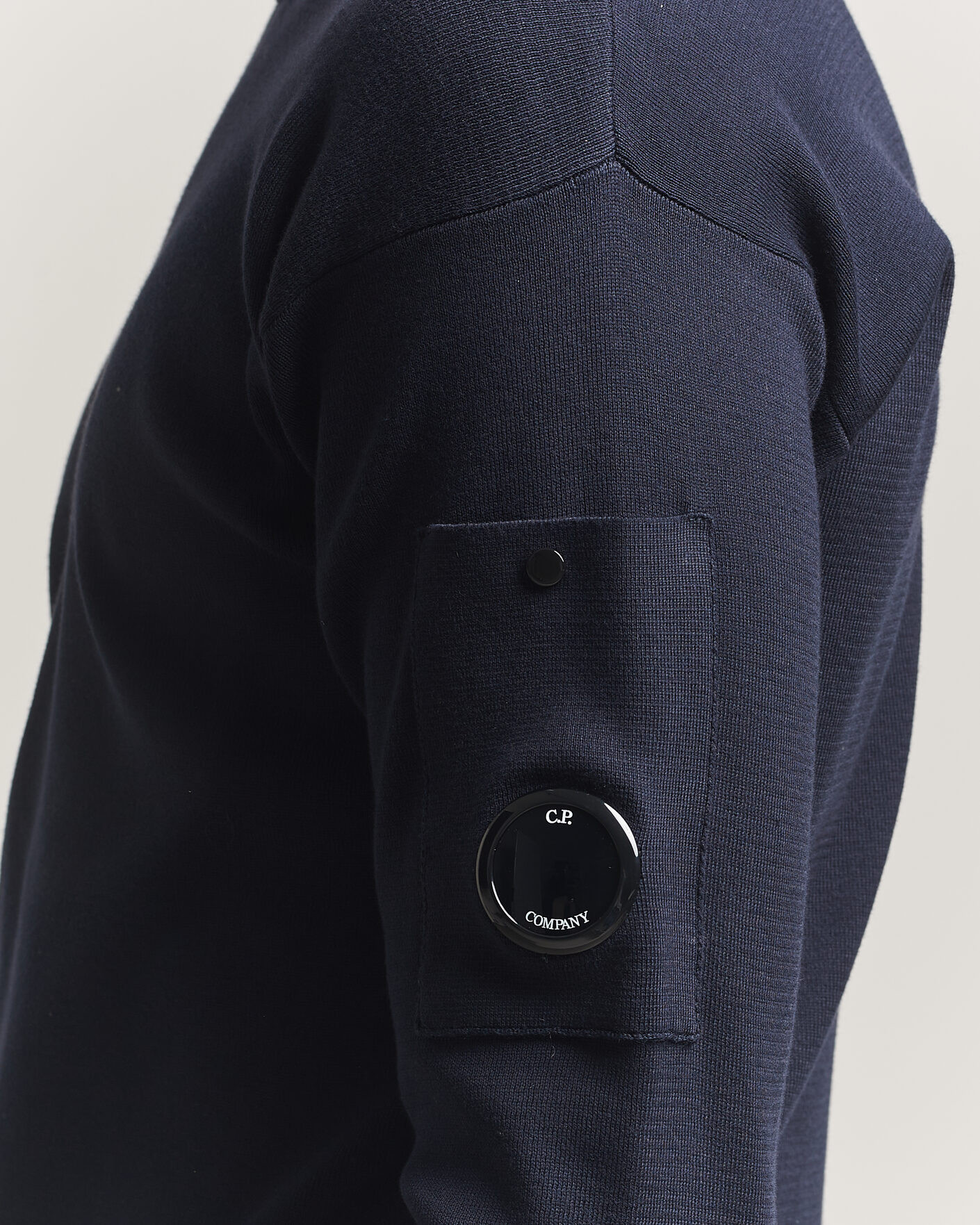 Heren | Truien | C.P. Company | Sea Island Fine Knit Cotton Lens Crewneck Navy