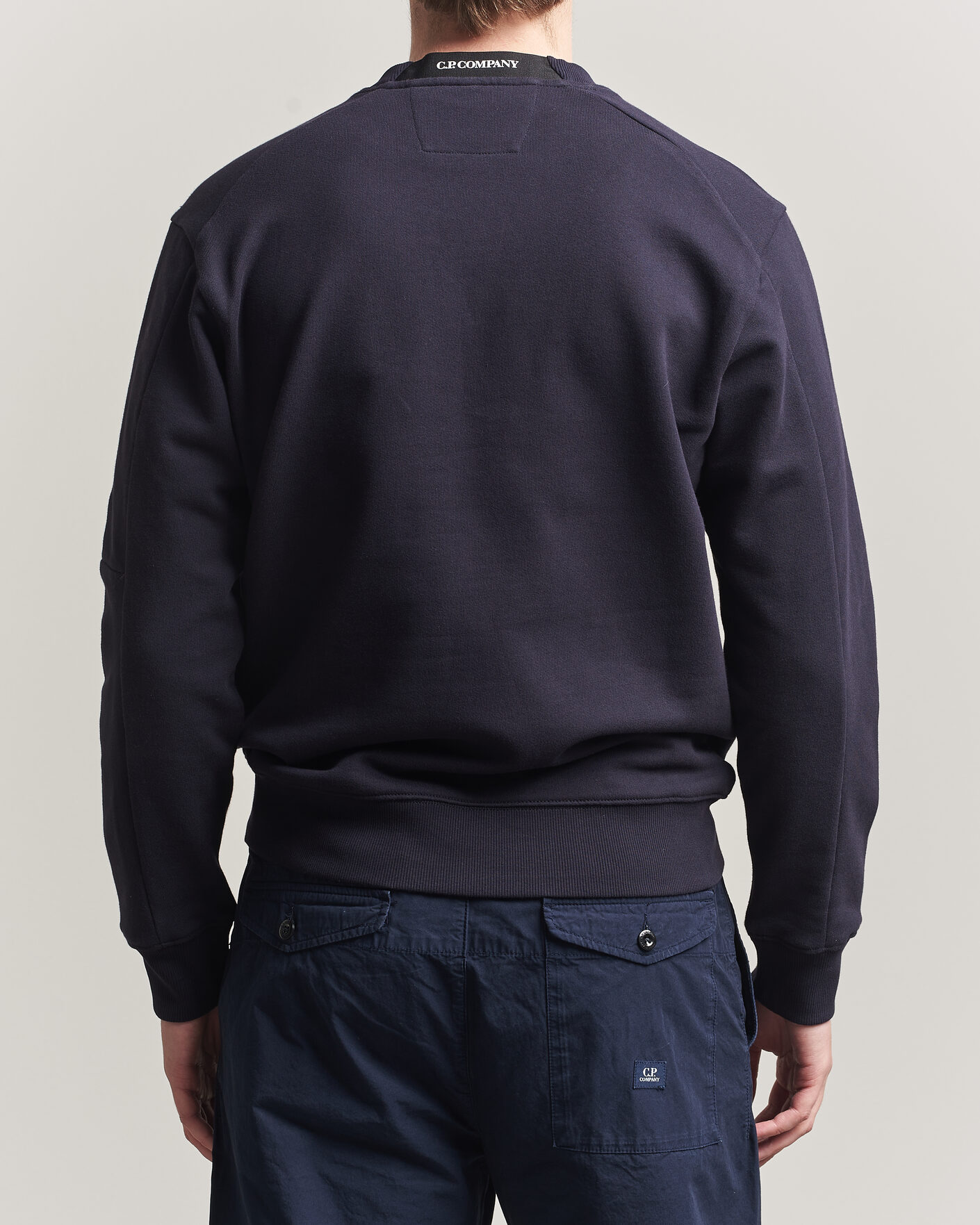 Heren | Truien | C.P. Company | Diagonal Raised Fleece Lens Sweatshirt Navy