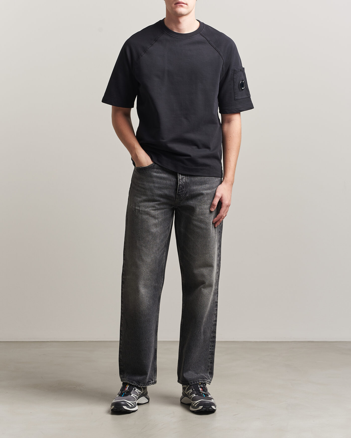 Heren | T-shirts | C.P. Company | Heavy Weight Lens T-Shirt Black