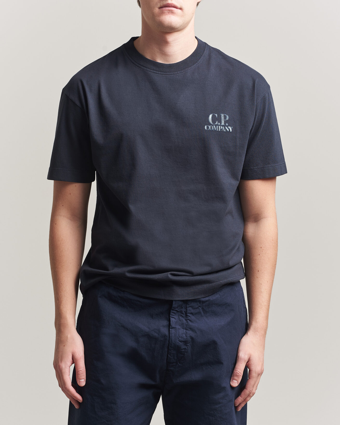 Heren | T-shirts | C.P. Company | Short Sleeve Back Print T-Shirt Navy