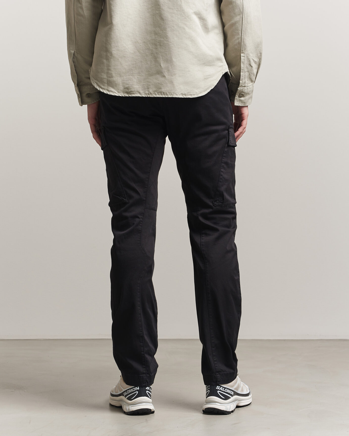 Heren | Broeken | C.P. Company | Satin Stretch Cargo Pants Black