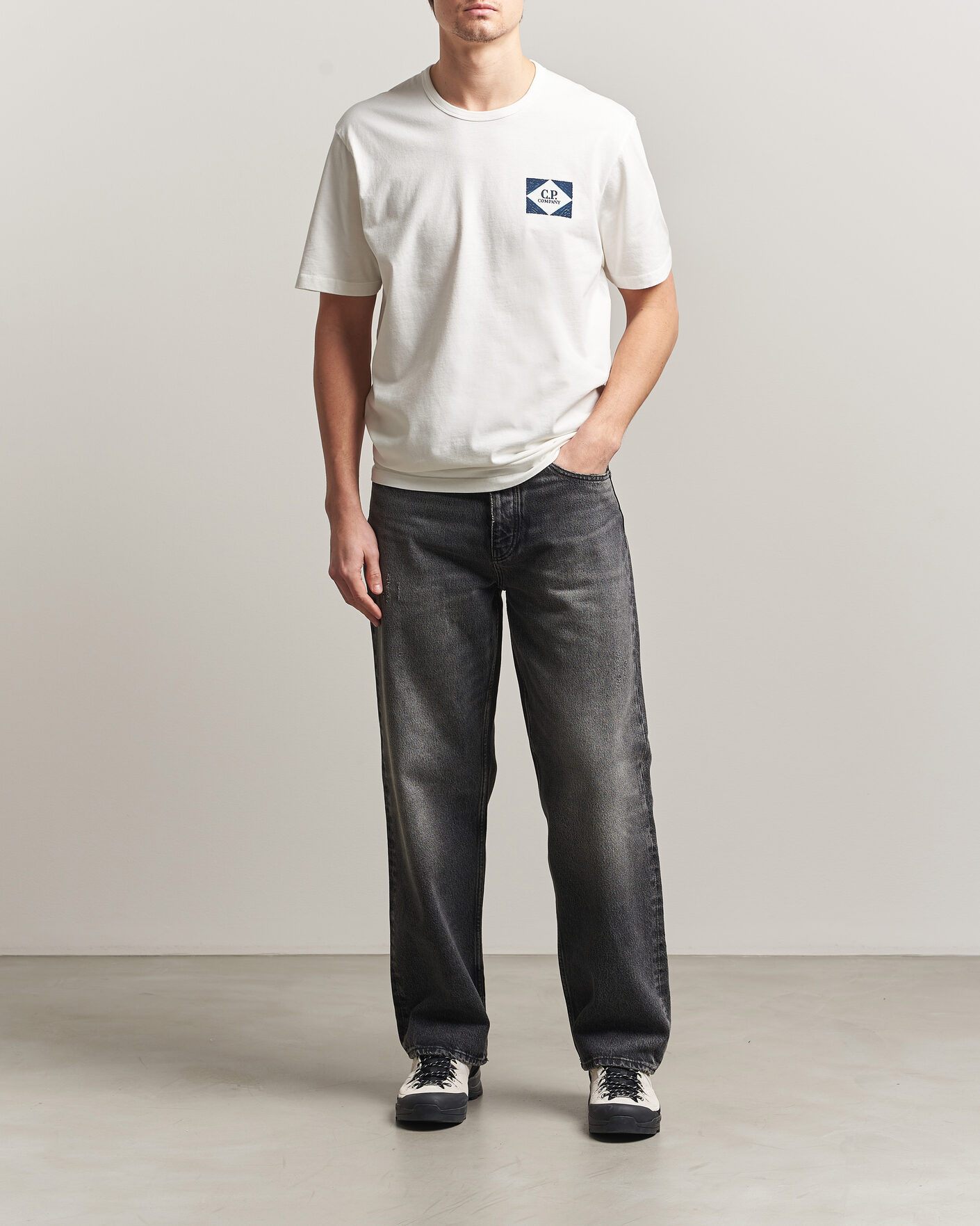Heren | T-shirts | C.P. Company | Cotton Jersey Back Print T-Shirt White
