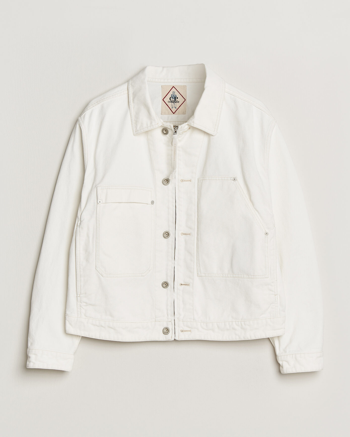 Heren | Jassen | C.P. Company | Bull Denim 10oz Jeans Jacket White