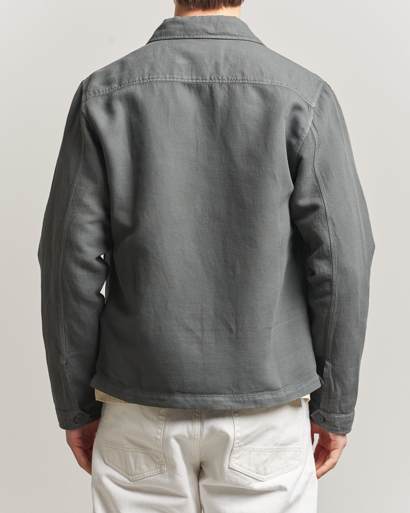 Heren | Overhemden | C.P. Company | Broken Twill Linen/Cotton Overshirt Olive
