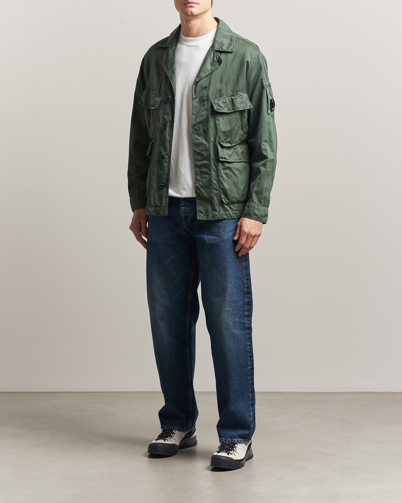 Heren | Jassen | C.P. Company | Raso Cinque Cotton Nylon Jungle Jacket Dark Green