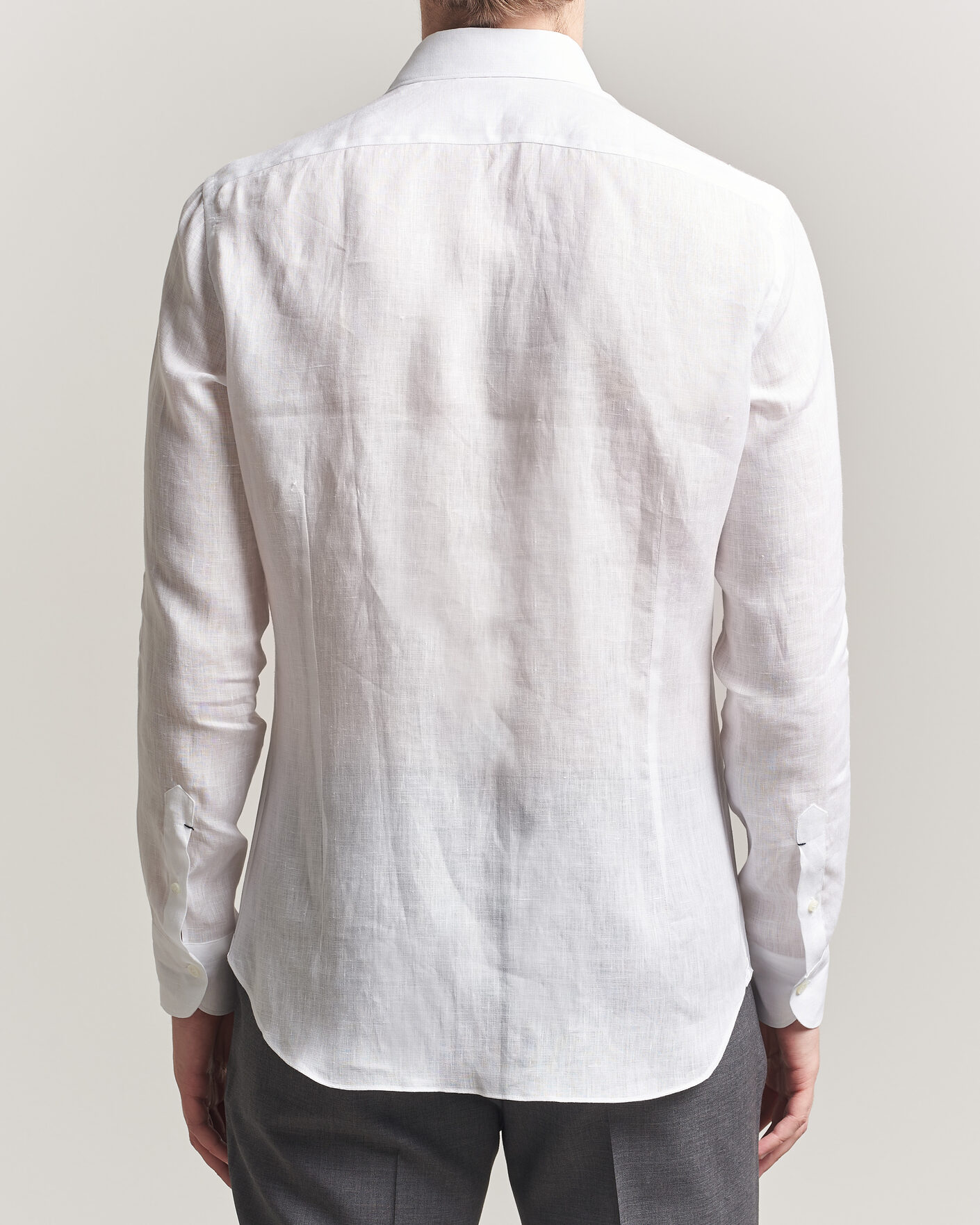 Heren | Overhemden | Mazzarelli | Soft Linen Shirt White