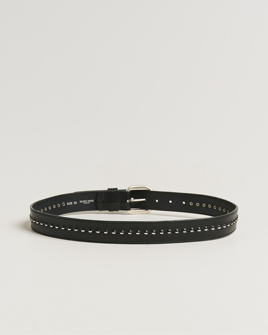 Heren | Riemen | Golden Goose | Studded Leather Belt Black