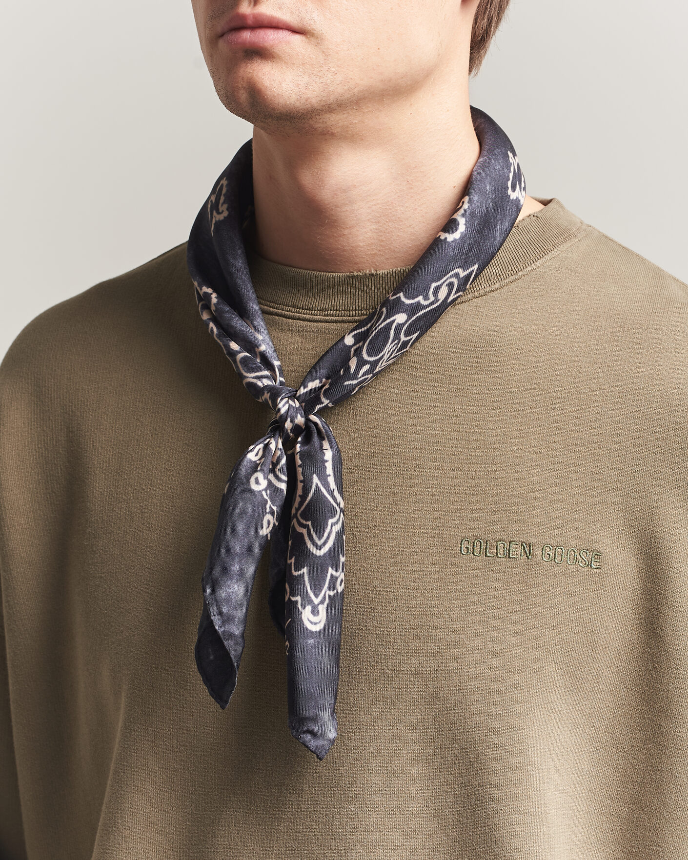 Heren | Pochets | Golden Goose | Paisley Silk Bandana Antracite