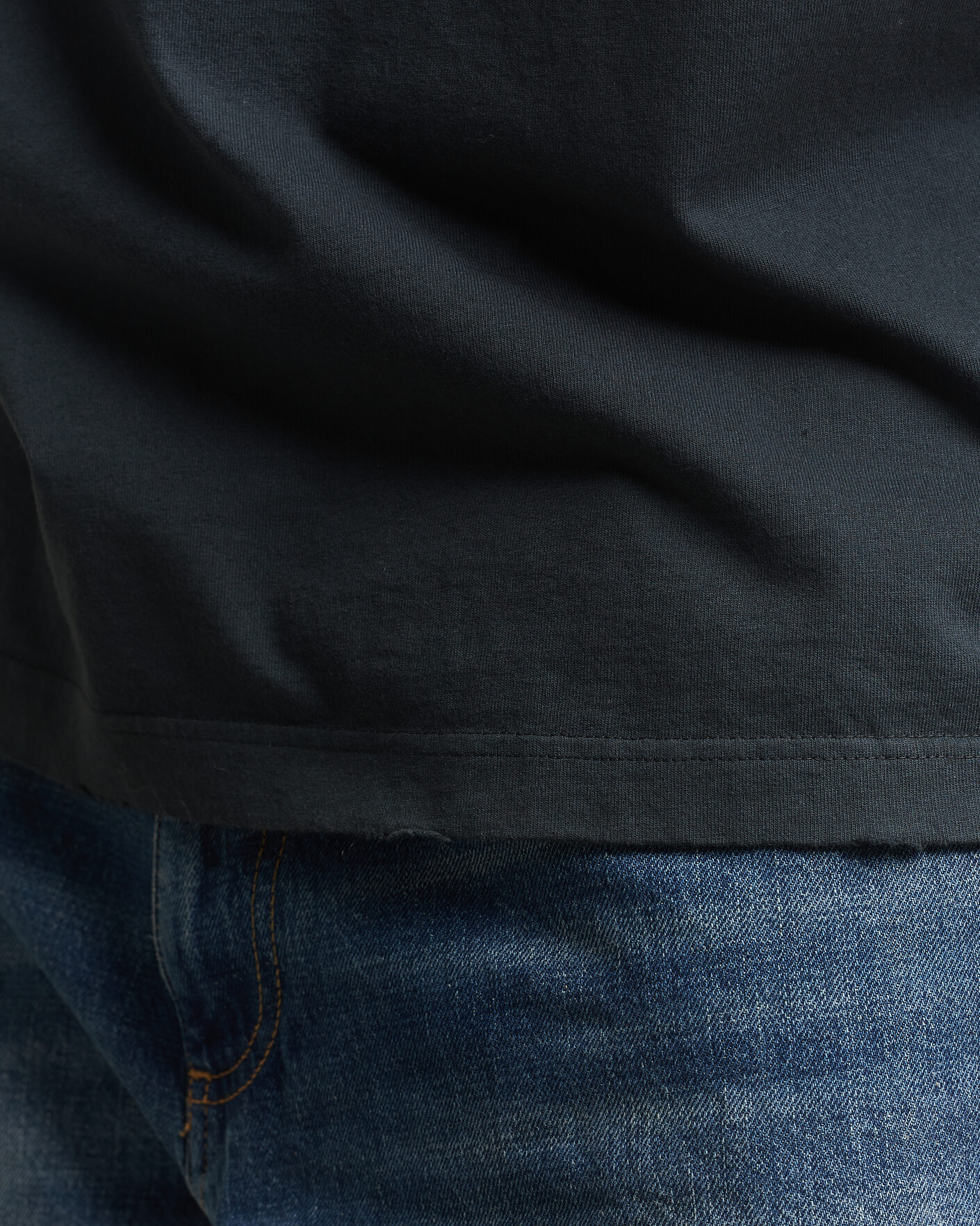 Heren | T-shirts | Golden Goose | Relaxed Fit Cotton T-Shirt Washed Black