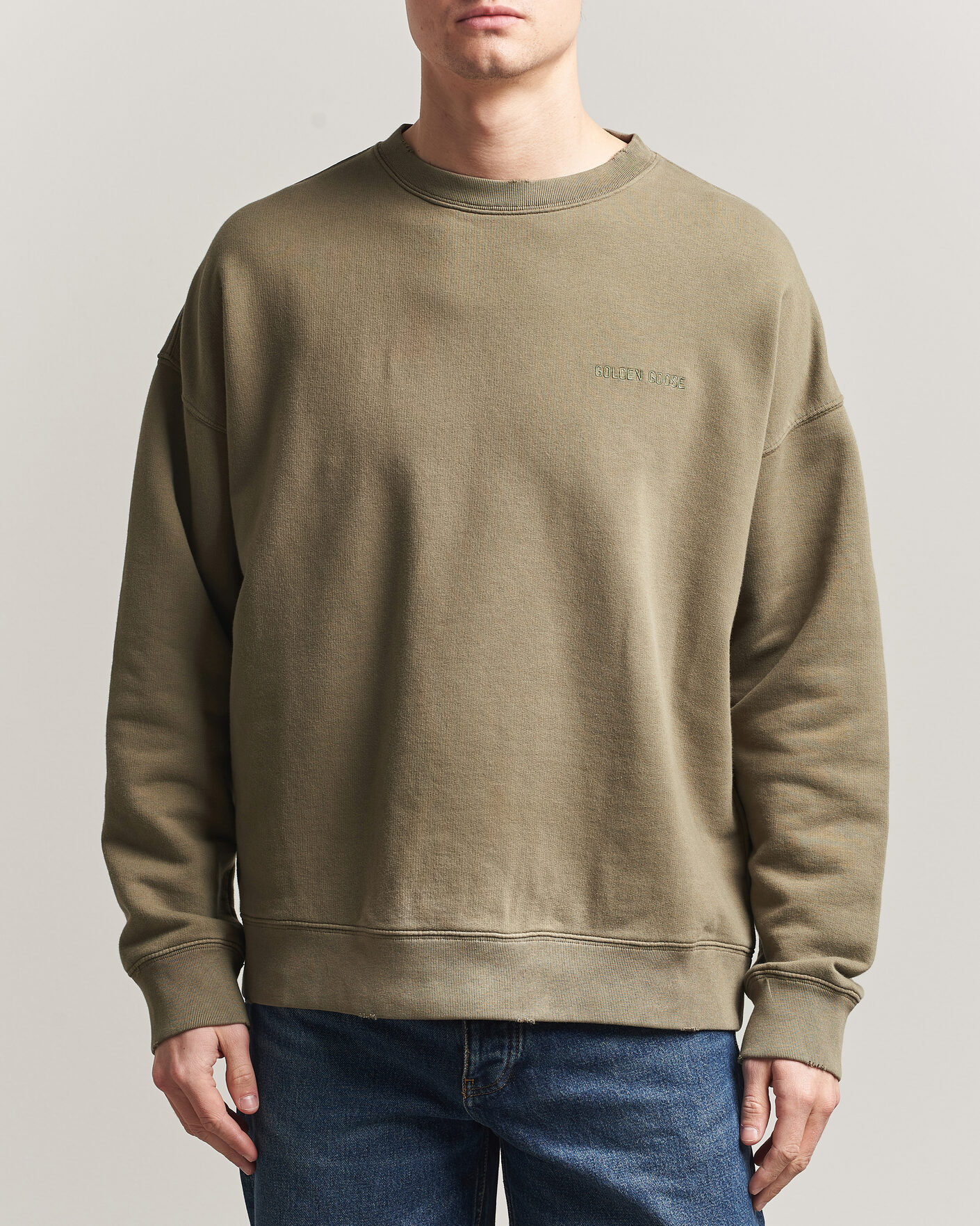 Heren | Truien | Golden Goose | Journey Dyed Cotton Sweatshirt Washed Beige