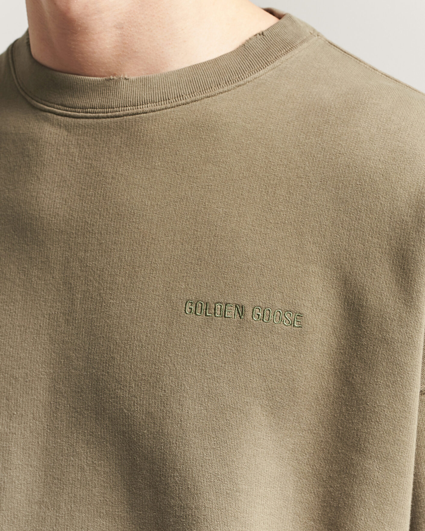 Heren | Truien | Golden Goose | Journey Dyed Cotton Sweatshirt Washed Beige