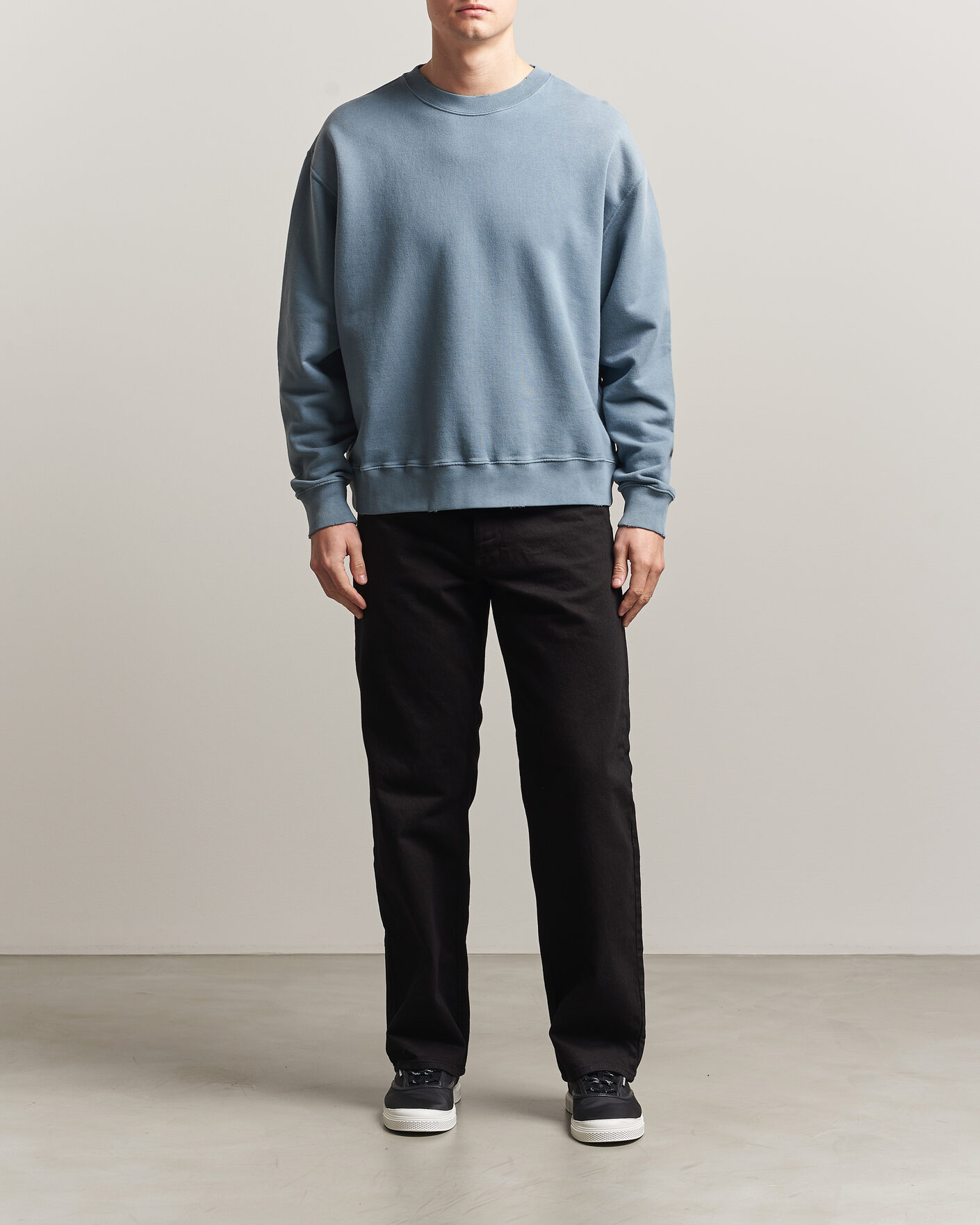 Heren | Truien | Golden Goose | Boxi Faded Cotton Sweatshirt Windward Blue