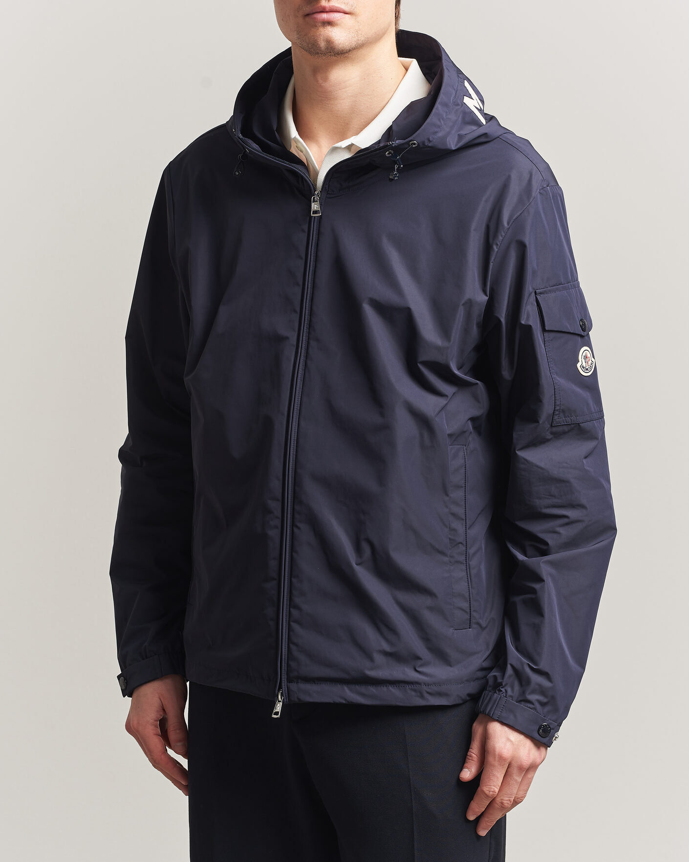 Moncler Sassiere Hooded Jacket Navy | Man - CareOfCarl.nl