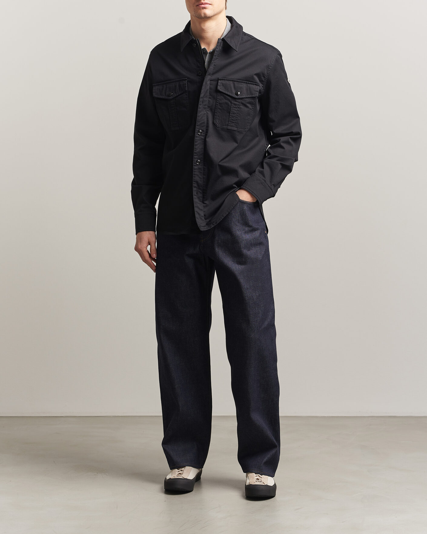 Heren | Overhemden | Moncler | Double Pocket Overshirt Black