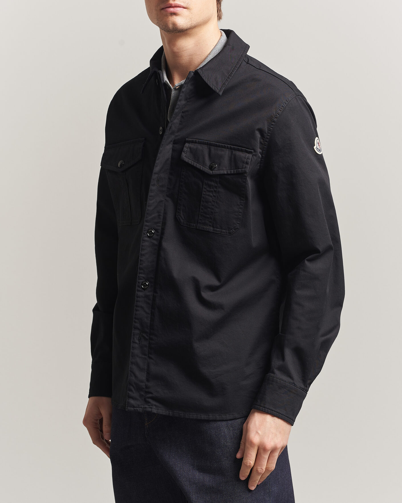 Heren | Overhemden | Moncler | Double Pocket Overshirt Black