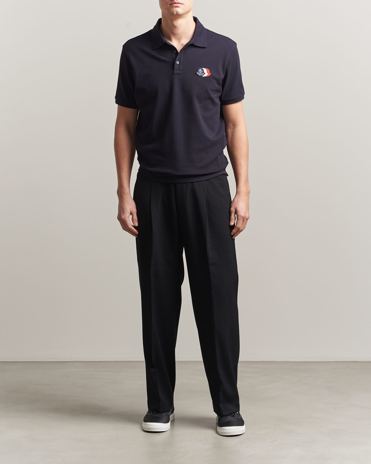 Heren | Polo's | Moncler | Tricolore Logo Polo Navy