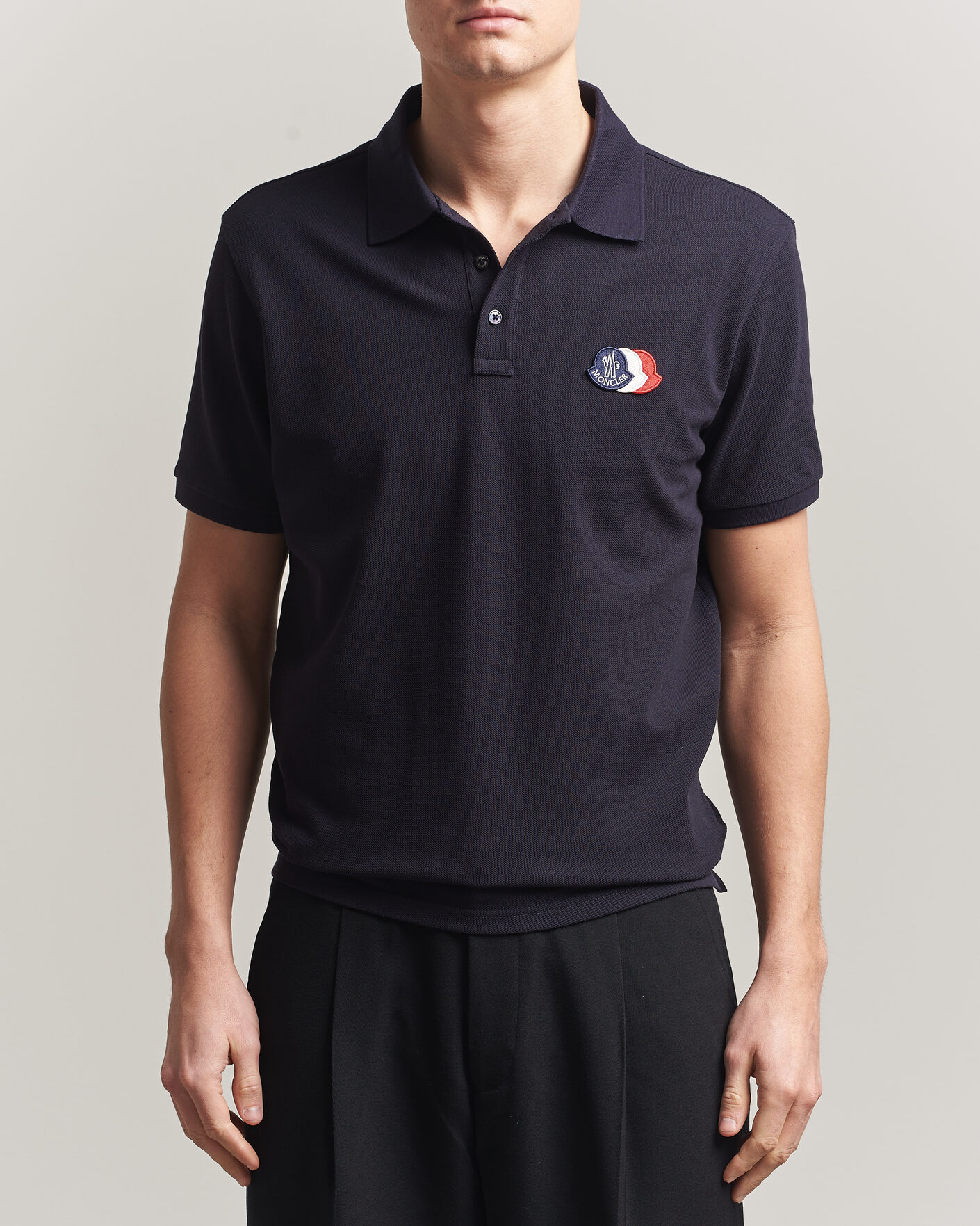 Heren | Polo's | Moncler | Tricolore Logo Polo Navy