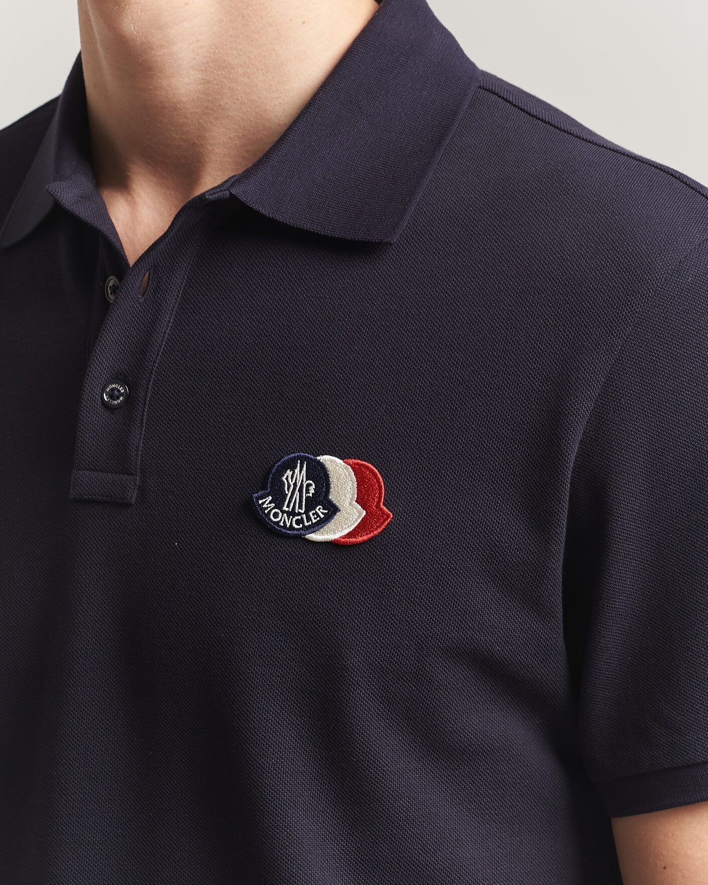 Heren | Polo's | Moncler | Tricolore Logo Polo Navy