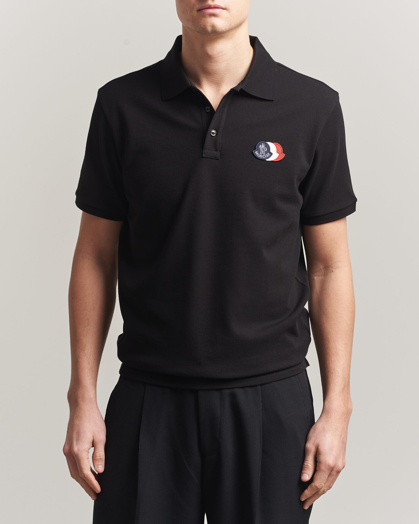 Heren | Polo's | Moncler | Tricolore Logo Polo Black
