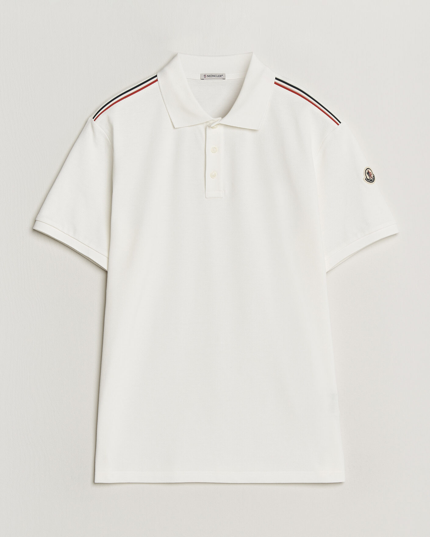 Heren | Polo's | Moncler | Tricolore Shoulder Polo White