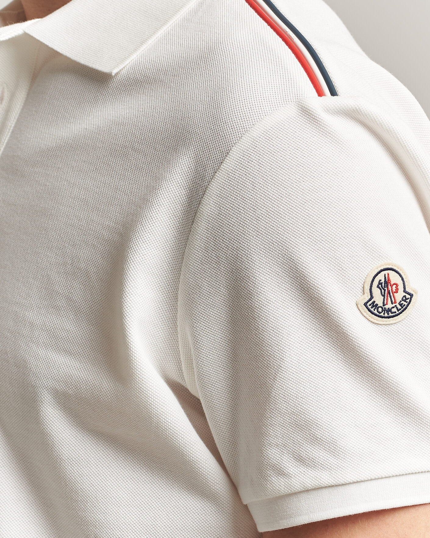 Heren | Polo's | Moncler | Tricolore Shoulder Polo White