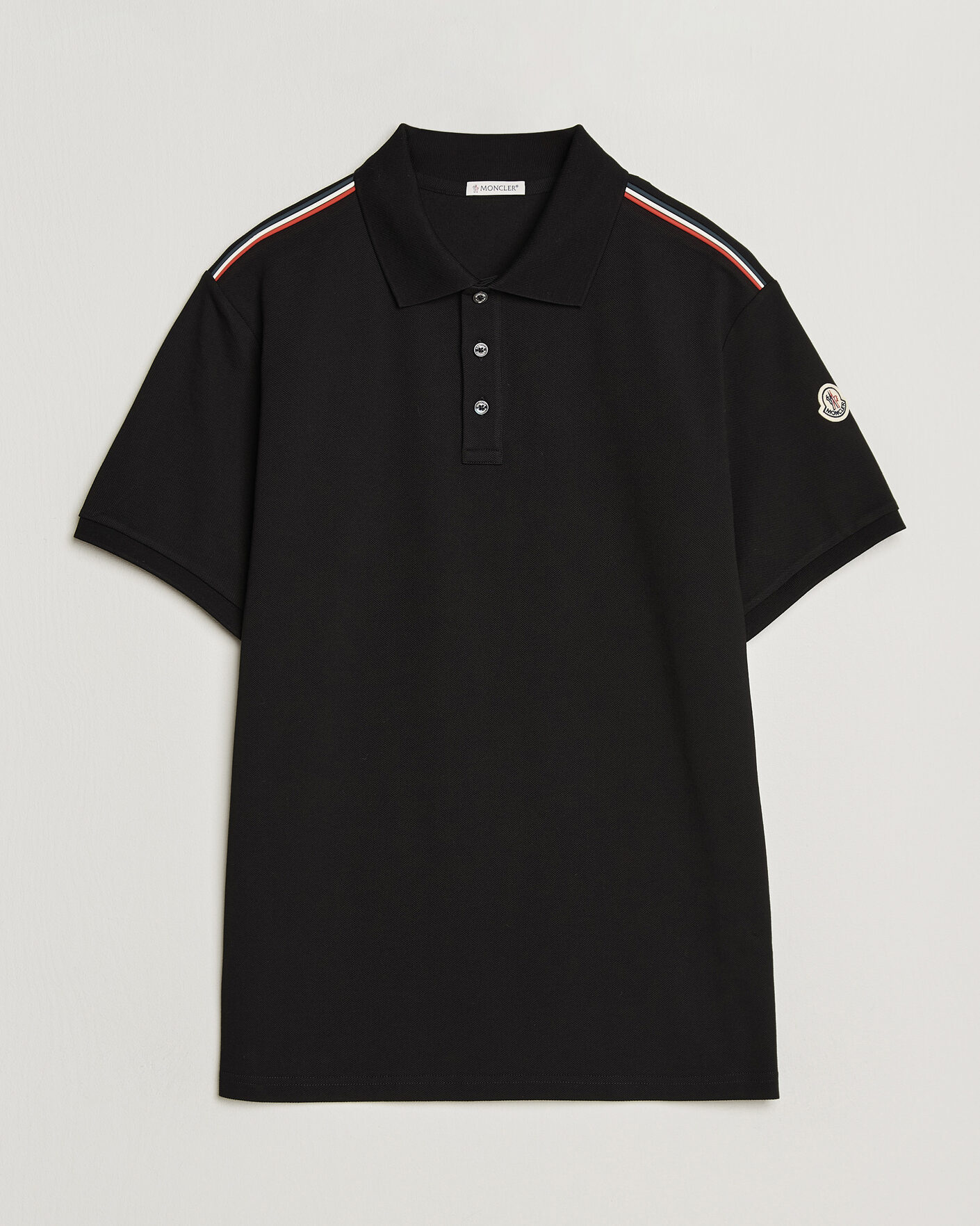 Heren | Polo's | Moncler | Tricolore Shoulder Polo Black