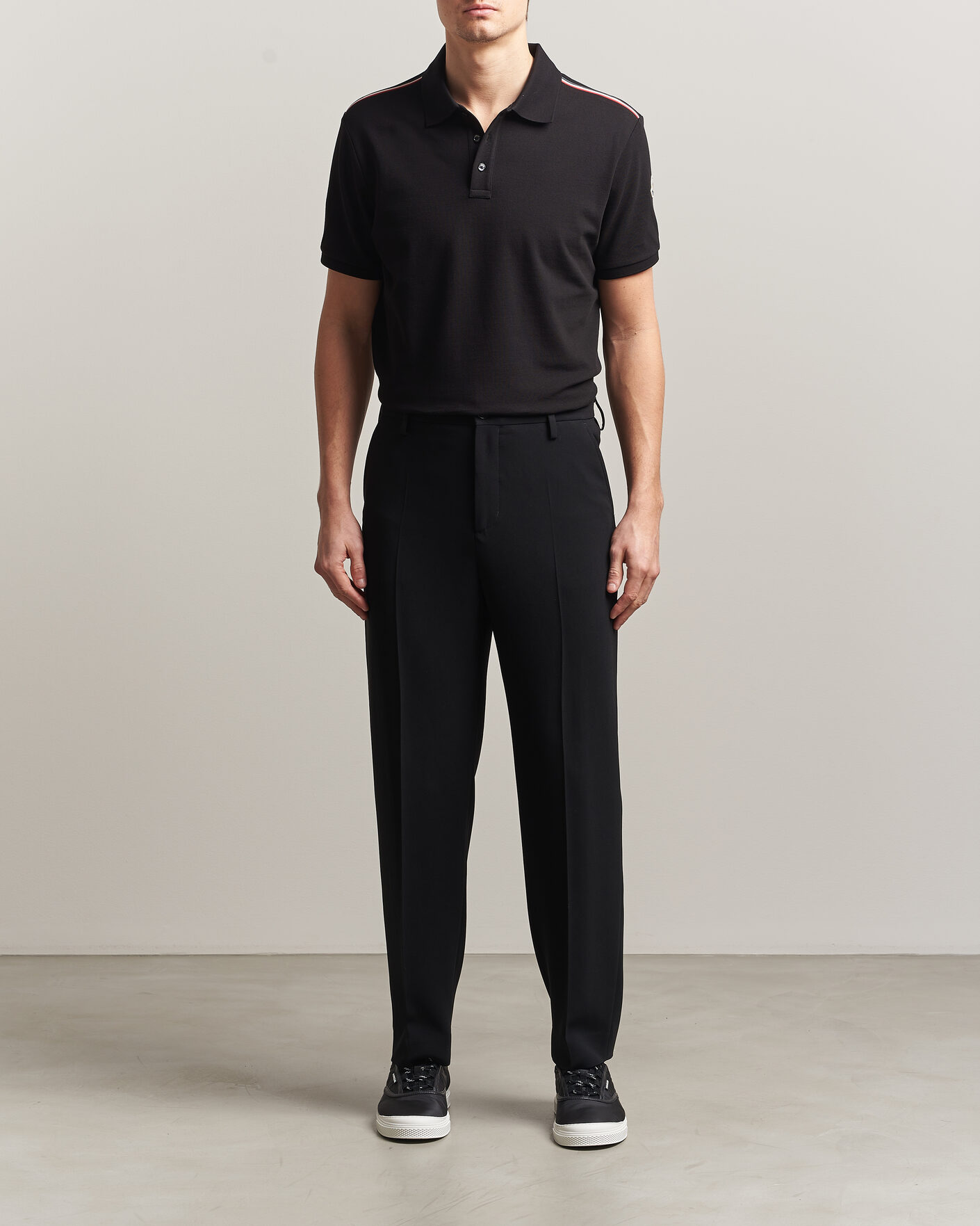 Heren | Polo's | Moncler | Tricolore Shoulder Polo Black