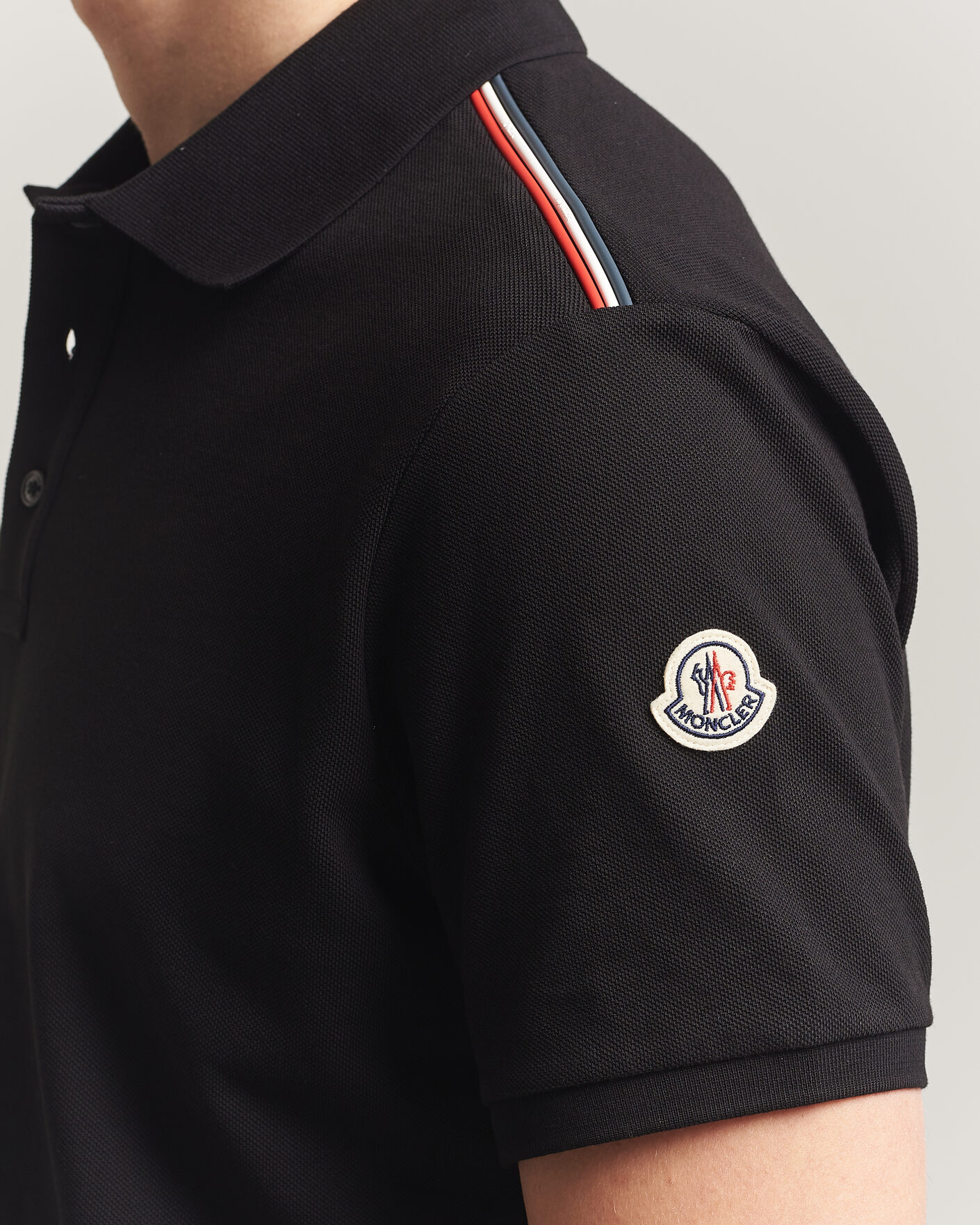 Heren | Polo's | Moncler | Tricolore Shoulder Polo Black