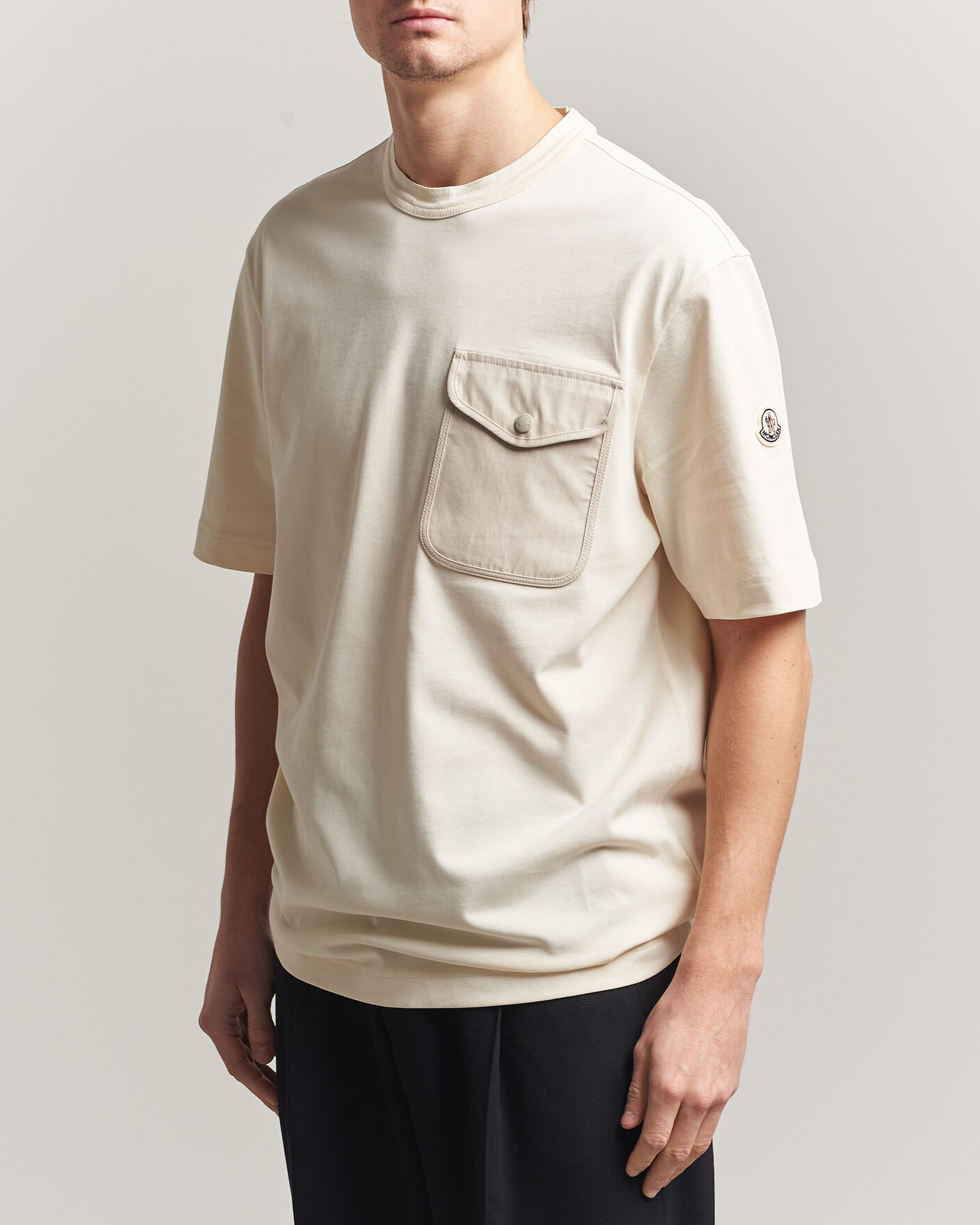 Heren | T-shirts | Moncler | Oversize Pocket T-Shirt Off White