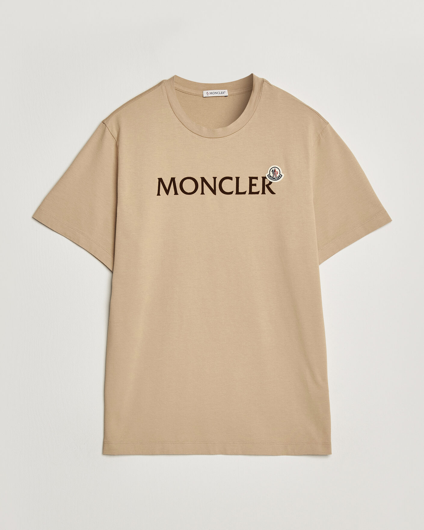Heren | T-shirts | Moncler | Lettering Logo T-Shirt Beige