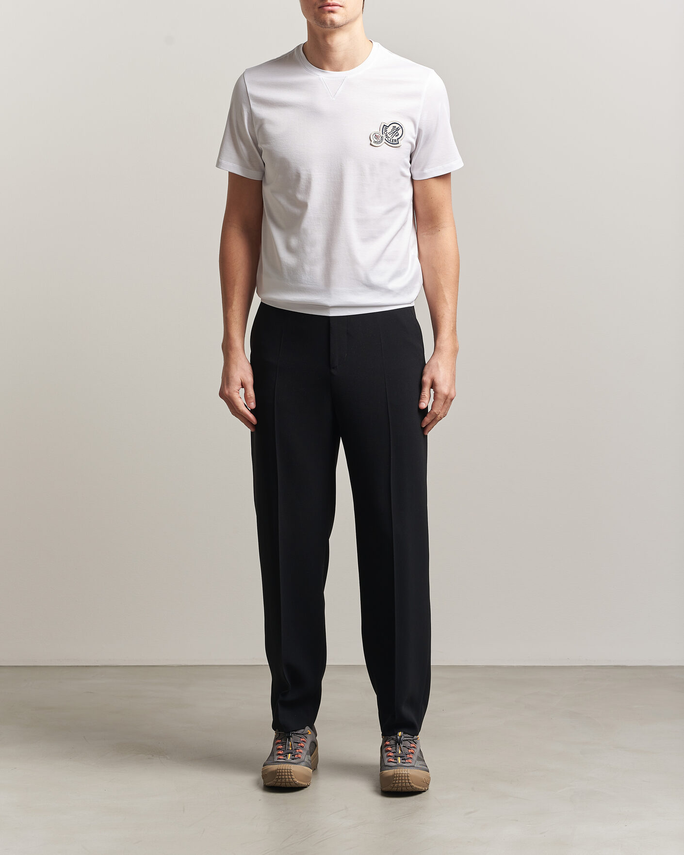 Heren | T-shirts | Moncler | Double Logo T-Shirt White