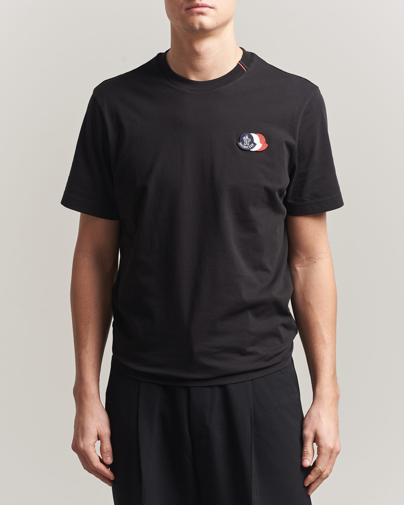 Heren | T-shirts | Moncler | Tricolore Logo T-Shirt Black