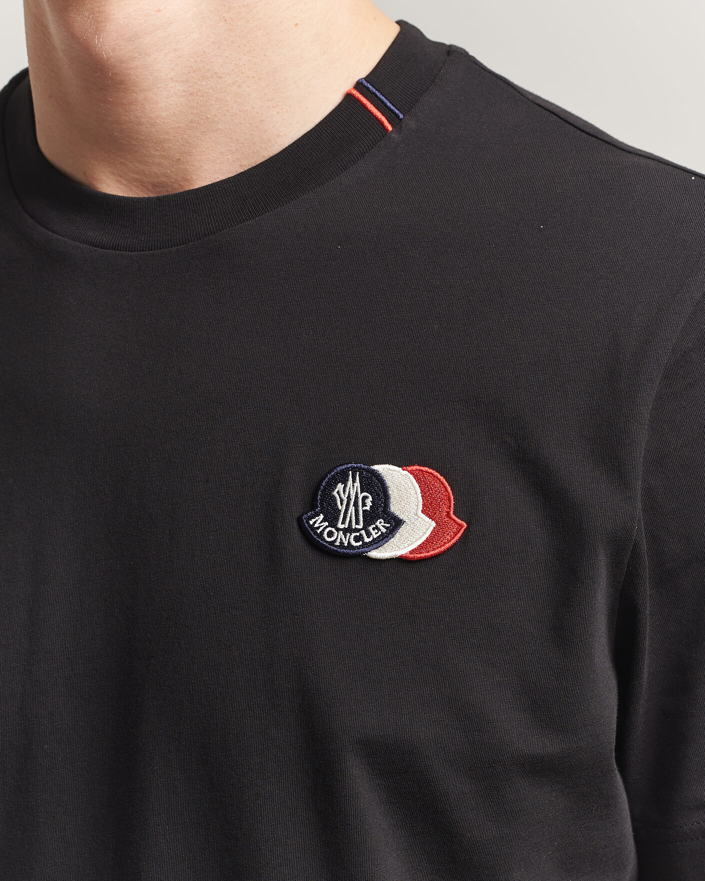 Heren | T-shirts | Moncler | Tricolore Logo T-Shirt Black