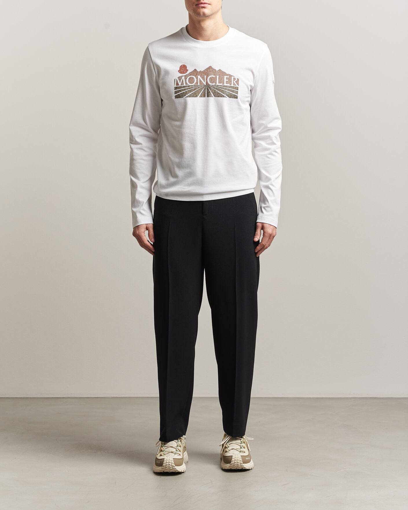 Heren | T-shirts | Moncler | Graphic Long Sleeve T-Shirt White