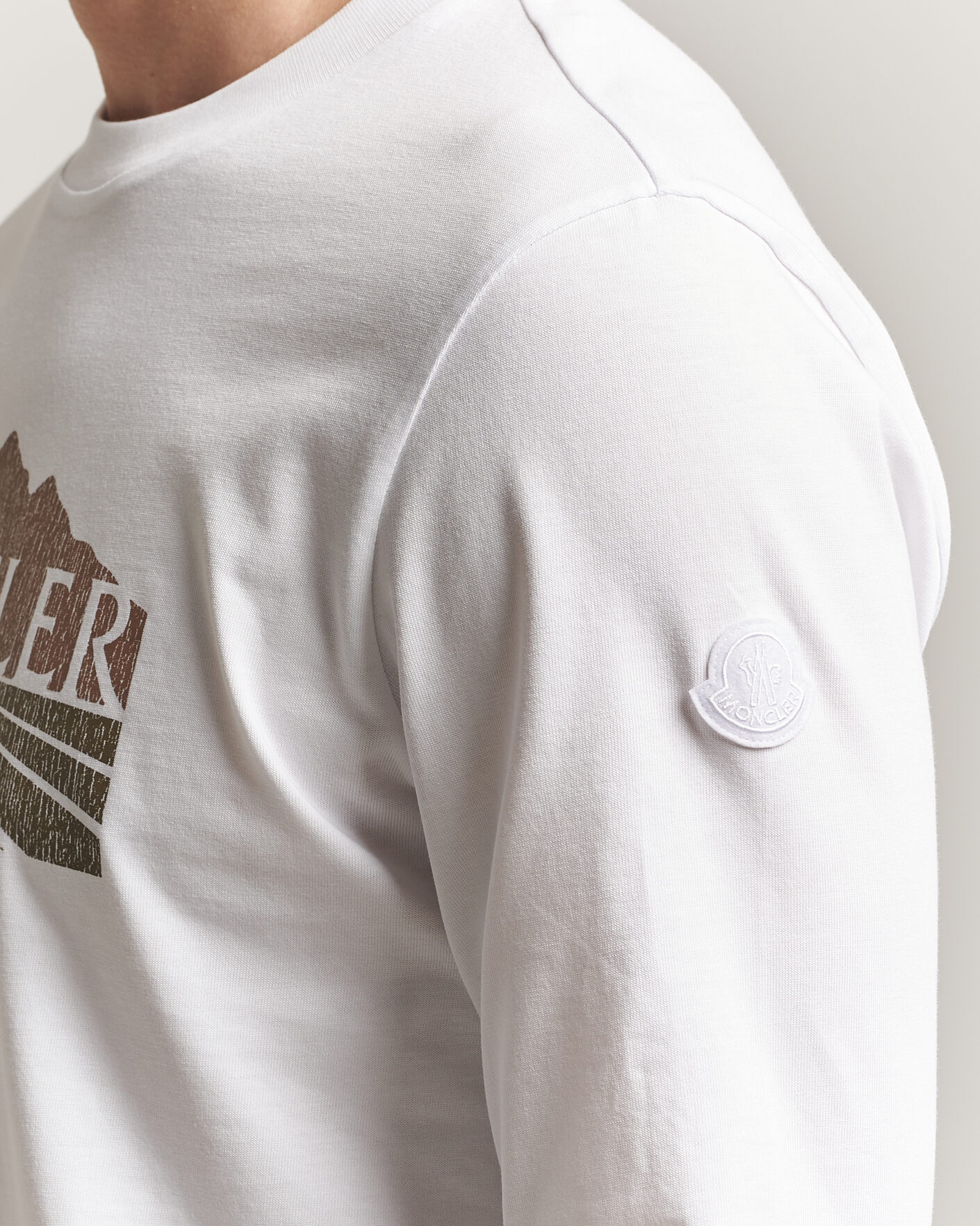 Heren | T-shirts | Moncler | Graphic Long Sleeve T-Shirt White