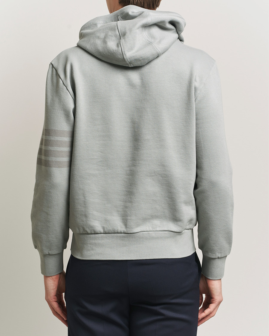 Heren | Truien | Thom Browne | Overdyed 4-Bar Hoodie Light Grey