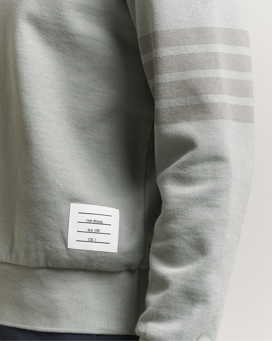 Heren | Truien | Thom Browne | Overdyed 4-Bar Hoodie Light Grey