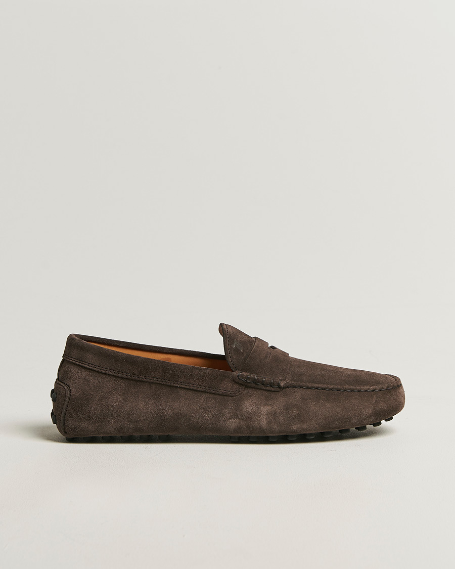 Heren | Mocassins | Tod's | Gommino Carshoe Dark Brown Suede