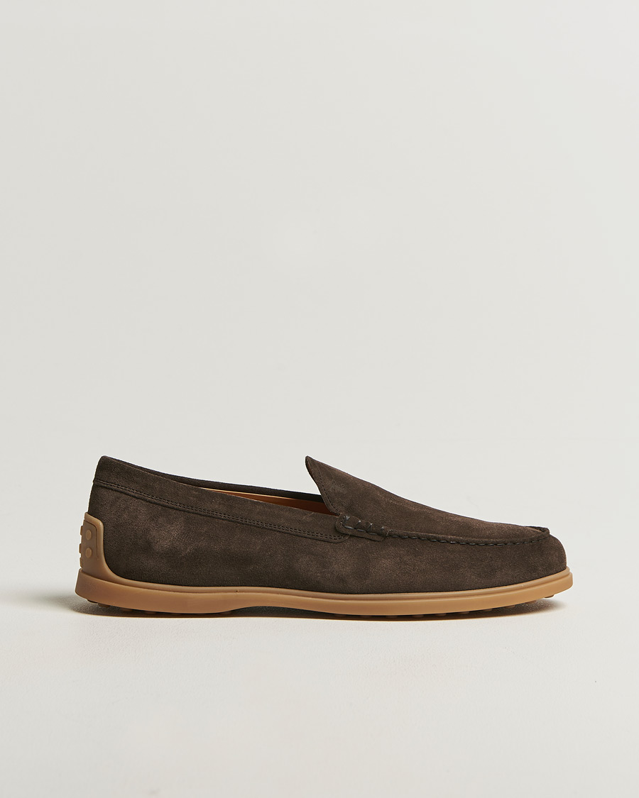 Heren | Instappers | Tod's | Gomma Leggera Loafers Dark Brown Suede